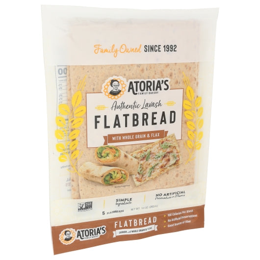 California Lavash Retail 8" x 10" Non-GMO, Vegan, Kosher Retail Whole Grain Lavash Flatbread, 10 x 10 oz Case - DOT product image 3