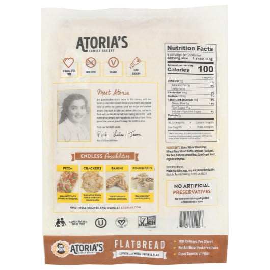 California Lavash Retail 8" x 10" Non-GMO, Vegan, Kosher Retail Whole Grain Lavash Flatbread, 10 x 10 oz Case - DOT product image 7
