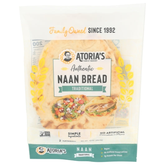 California Lavash Retail Traditional Naan Flatbread - Non-GMO - Vegan Kosher, 8 x 10 oz Case - Breads, Rolls & Buns