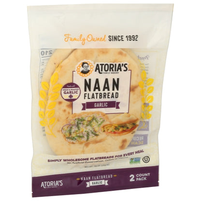 CALIFORNIA LAVASH Naan Retail Garlic Naan Flatbread - Non-GMO - Vegan Kosher, 8 x 10 oz Case - DOT product image 3