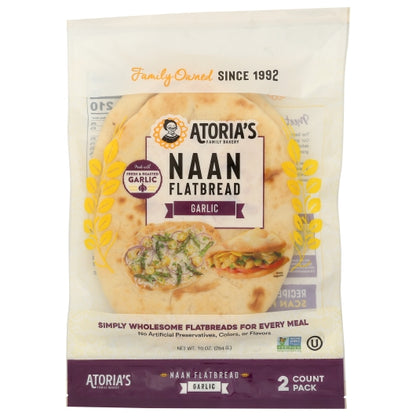CALIFORNIA LAVASH Naan Retail Garlic Naan Flatbread - Non-GMO - Vegan Kosher, 8 x 10 oz Case - DOT product image 2