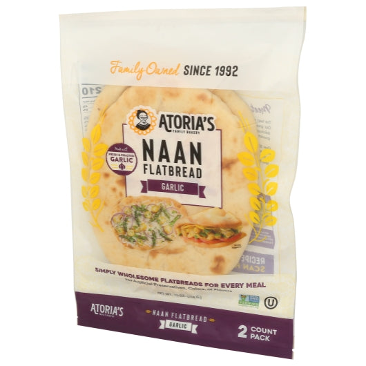 CALIFORNIA LAVASH Naan Retail Garlic Naan Flatbread - Non-GMO - Vegan Kosher, 8 x 10 oz Case - DOT product image 5