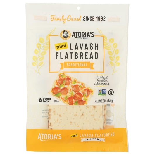 Atoria's Family Bakery Mini Traditional Lavash Flatbread, 8 x 6 oz Case - Breads, Rolls & Buns - image 2