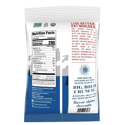 Boulder Canyon Sea Salt Chip, 8 x 2 oz Case - DOT product image 3