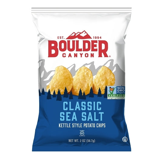 Boulder Canyon Sea Salt Chip, 8 x 2 oz Case - Snacks