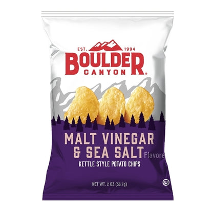 Boulder Canyon Malt Vinegar & Sea Salt, 8 x 2 oz Case - Snacks