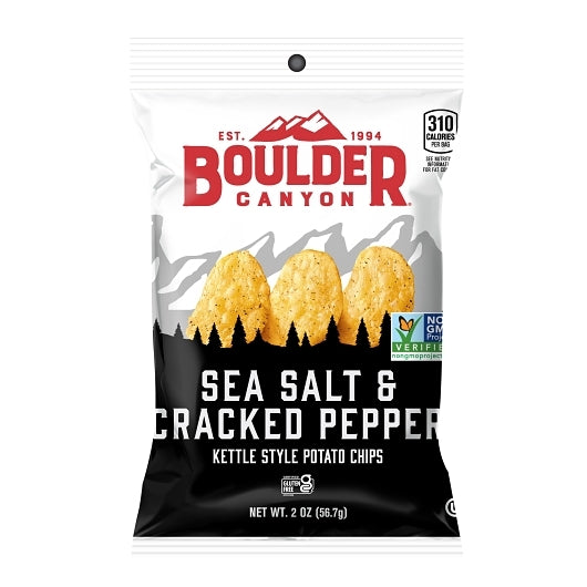 Boulder Canyon Sea Salt & Cracked Pepper, 8 x 2 oz Case - Snacks