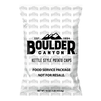 Boulder Canyon Kettle Chips Natural Flavor, 8 x 16 oz Case - Snacks