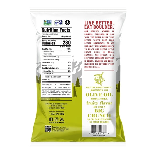Boulder Canyon Kettle Chips Olive Oil Sea Salt, 55 x 1.5 oz Case - DOT product image 5