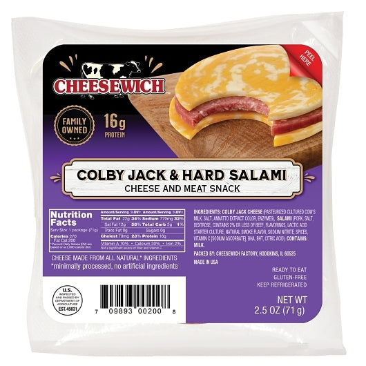 Cheesewich Colby Jack & Salami, 4 x 24 x 2.5 oz Case - DOT product image 2
