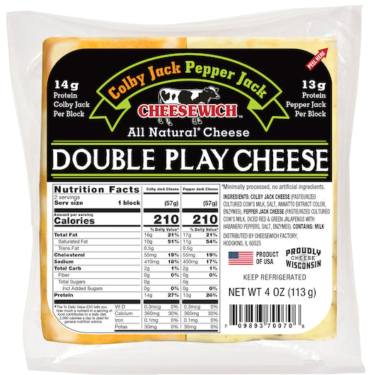 Cheesewich Double Play, 2 x 12 x 4 oz Case - Cheese & Dairy