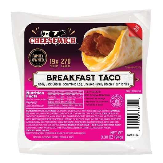 Cheesewich BREAKFAST TACO, 2 x 12 x 3.23 oz Case - DOT product image 2