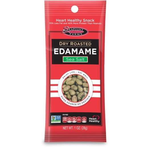 Seapoint Farms Edamame Dry Roasted Sea Salt, 50 x 1 oz Case - Nuts & Seeds