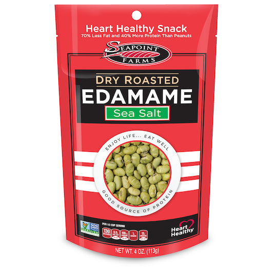 Seapoint Farms Edamame Dry Roasted Lightly Salted, 9 x 12 x 4 oz Case - Snacks