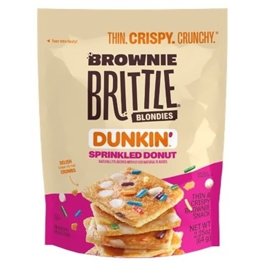 Dunkin' Sprinkled Donut Blondie Brownie Brittle, 8 x 2.25 oz Case - Bakery & Desserts