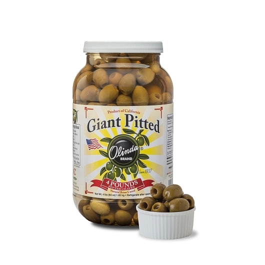 Olinda California Queen Pitted Olives Bulk, 4 x 1 GA Case - Condiments & Sauces