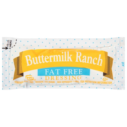 Portion Pac Fat Free Buttermilk Ranch Dressing Single Serve Packets, 200 x 12 GR Case - Condiments & Sauces