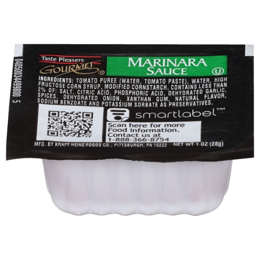 Tatse Pleasers Gourmet Marinara Sauce Cups, 100 x 1 oz Case - Condiments & Sauces