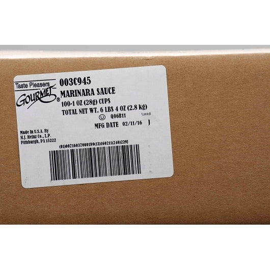 Tatse Pleasers Gourmet Marinara Sauce, 100 x 1 oz Case - DOT product image 7