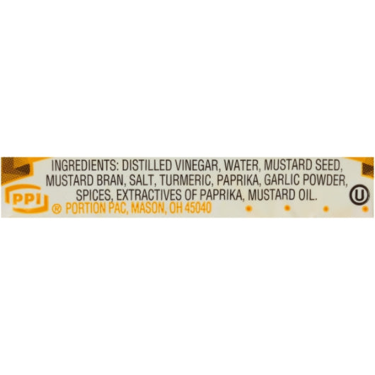 Portion Pac Mustard Single Serve, 500 x 5.5 GR Case - DOT product image 6