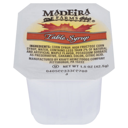 Madeira Farms Syrup Single Serve Cups, 100 x 1.5 oz Case - Condiments & Sauces