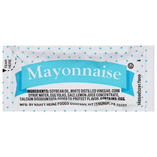 Portion Pac Mayonnaise Single Serve Packets, 200 x 9 GR Case - Condiments & Sauces