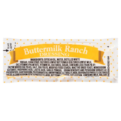 Portion Pac Buttermilk Ranch Dressing Single Serve Packets, 200 x 12 GR Case - Condiments & Sauces
