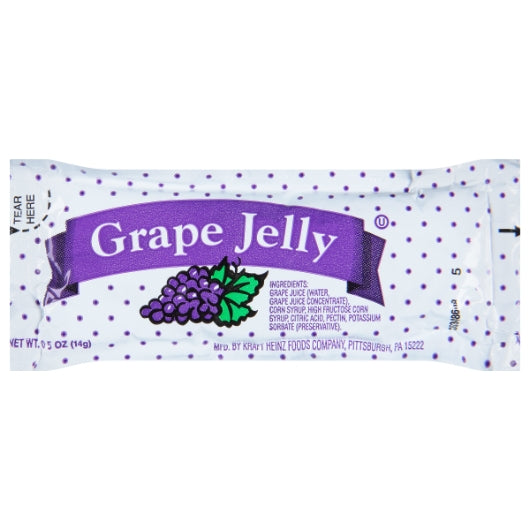 Jelly Grape - Grape Jelly Packet, 200 x 0.5 oz Case - Condiments & Sauces