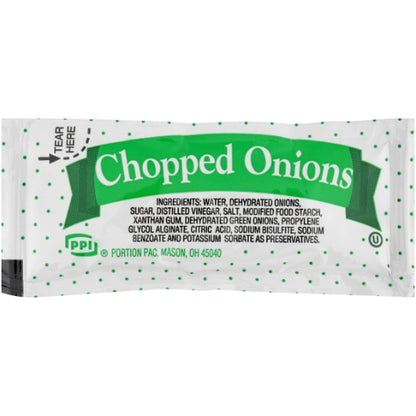 PPI Single Serve Chopped Onions Single Serve Packets, 40000 x 9 GR Case - Condiments & Sauces