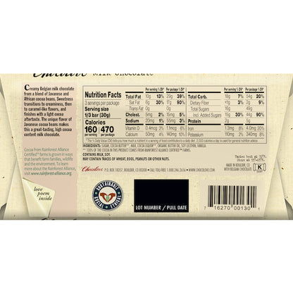 Chocolove Milk Chocolate Bar, 12 x 12 x 3.2 oz Case - DOT product image 3