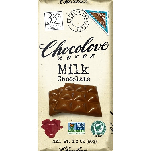 Chocolove Milk Chocolate Bar, 12 x 12 x 3.2 oz Case - DOT product image 4