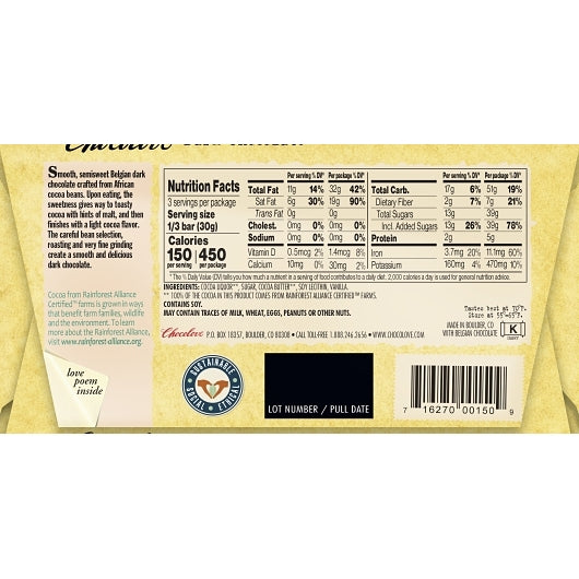 Chocolove Dark Chocolate Bar, 12 x 12 x 3.2 oz Case - DOT product image 4