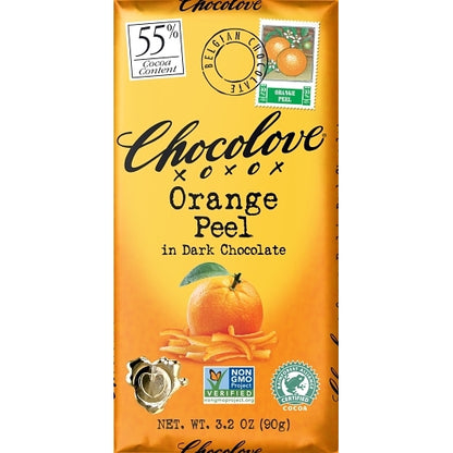Chocolove Orange Peel Dark Chocolate Bar, 12 x 12 x 3.2 oz Case - DOT product image 3