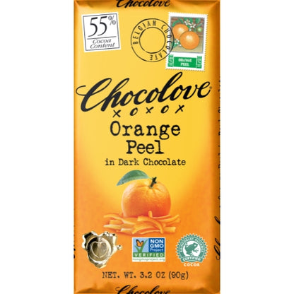 Chocolove Orange Peel Dark Chocolate Bar, 12 x 12 x 3.2 oz Case - DOT product image 5