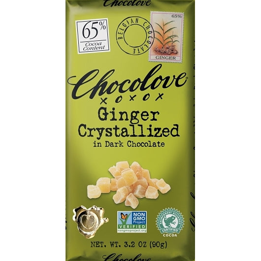 Chocolove Ginger Dark Chocolate Bar, 12 x 12 x 3.2 oz Case - DOT product image 3