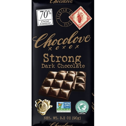 Chocolove Strong Dark Chocolate, 12 x 12 x 3.2 oz Case - DOT product image 5
