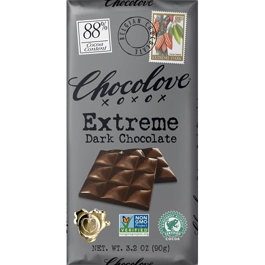 Chocolove Extreme Dark Chocolate Bar, 12 x 12 x 3.2 oz Case - DOT product image 3