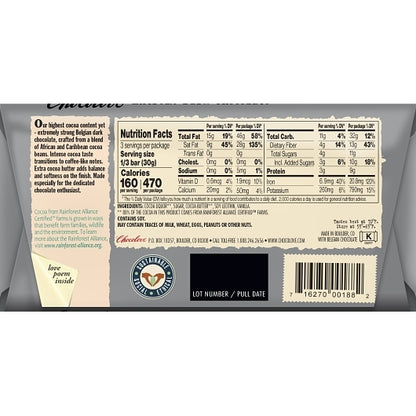Chocolove Extreme Dark Chocolate Bar, 12 x 12 x 3.2 oz Case - DOT product image 4