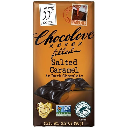 Chocolove Salted Caramel In Dark Chocolate, 12 x 10 x 3.2 oz Case - DOT product image 2