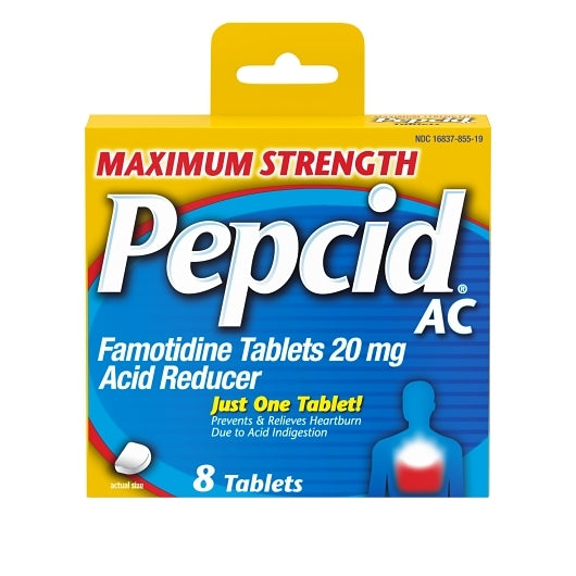 Pepcid Ac Maximum Strength Acid Reducer Tablets, 6 x 6 x 8 ct Case - Health & Personal Care