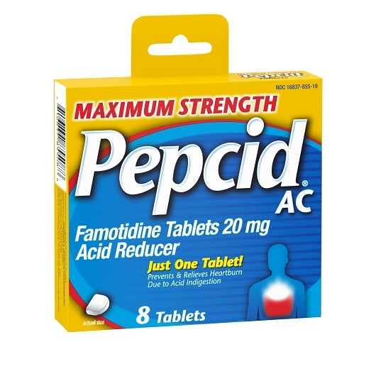 Pepcid Ac Maximum Strength Acid Reducer Tablets, 6 x 6 x 8 ct Case - DOT product image 3