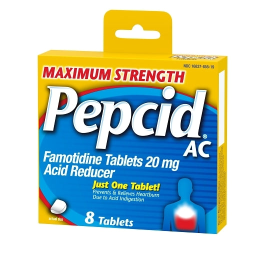 Pepcid Ac Maximum Strength Acid Reducer Tablets, 6 x 6 x 8 ct Case - DOT product image 8