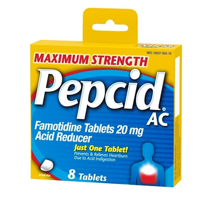 Pepcid Ac Maximum Strength Acid Reducer Tablets, 6 x 6 x 8 ct Case - DOT product image 8