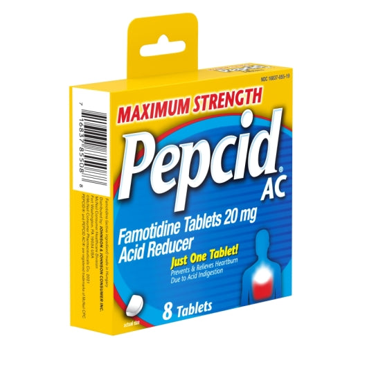 Pepcid Ac Maximum Strength Acid Reducer Tablets, 6 x 6 x 8 ct Case - DOT product image 6