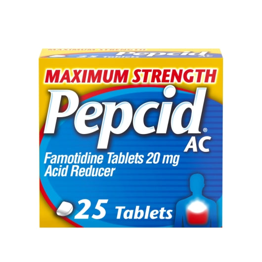 Pepcid Ac Maximum Strength Acid Reducer Tablets, 6 x 6 x 25 ct Case - DOT product image 4