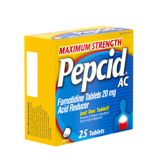 Pepcid Ac Maximum Strength Acid Reducer Tablets, 6 x 6 x 25 ct Case - DOT product image 5