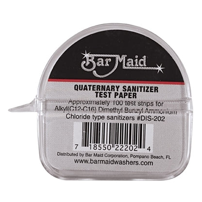 Natural Sources Black Sani-Maid Paper Quaternary Sanitizer Test, 12 x 100 ct Case - Cleaners & Sanitizers