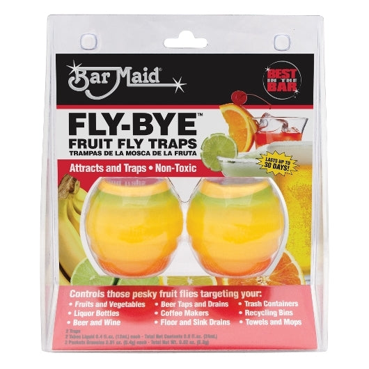Bar Maid Fly Bye Fruit Fly Trap, 6 x 2 ct Case - Cleaners & Sanitizers