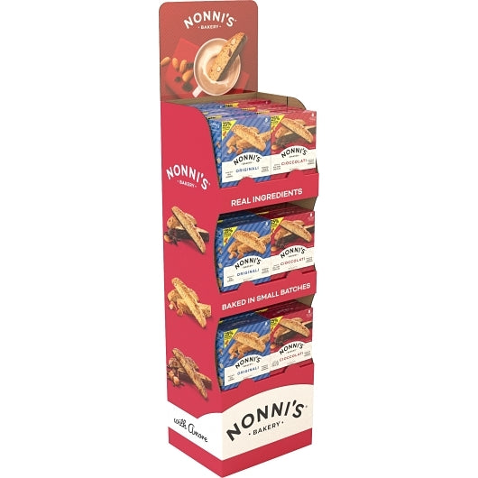 Nonni's Bakery Original & Chocolate Shipper, 1 x 24 ct Case - Bakery & Desserts