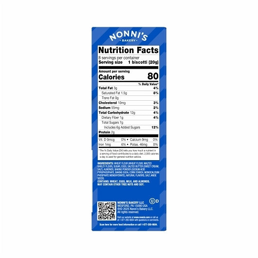 NONNI'S FOOD COMPANY ORIGINAL BISCOTTI, 6 x 6 each Case - DOT product image 6